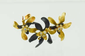 松井久子 ペンダントトップ ブローチ K18 ダイヤモンド