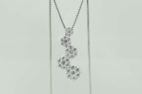 ダイヤモンド ネックレス K18WG