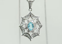 「パライバトルマリン　プラチナ　ダイヤモンド　ネックレス　宝石　買取りました」